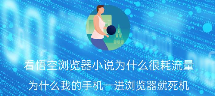 看悟空浏览器小说为什么很耗流量 为什么我的手机一进浏览器就死机？